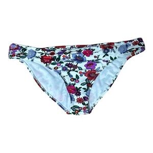 Jessica Simpson Womens White Multi Floral Print Swim Bottoms NWT